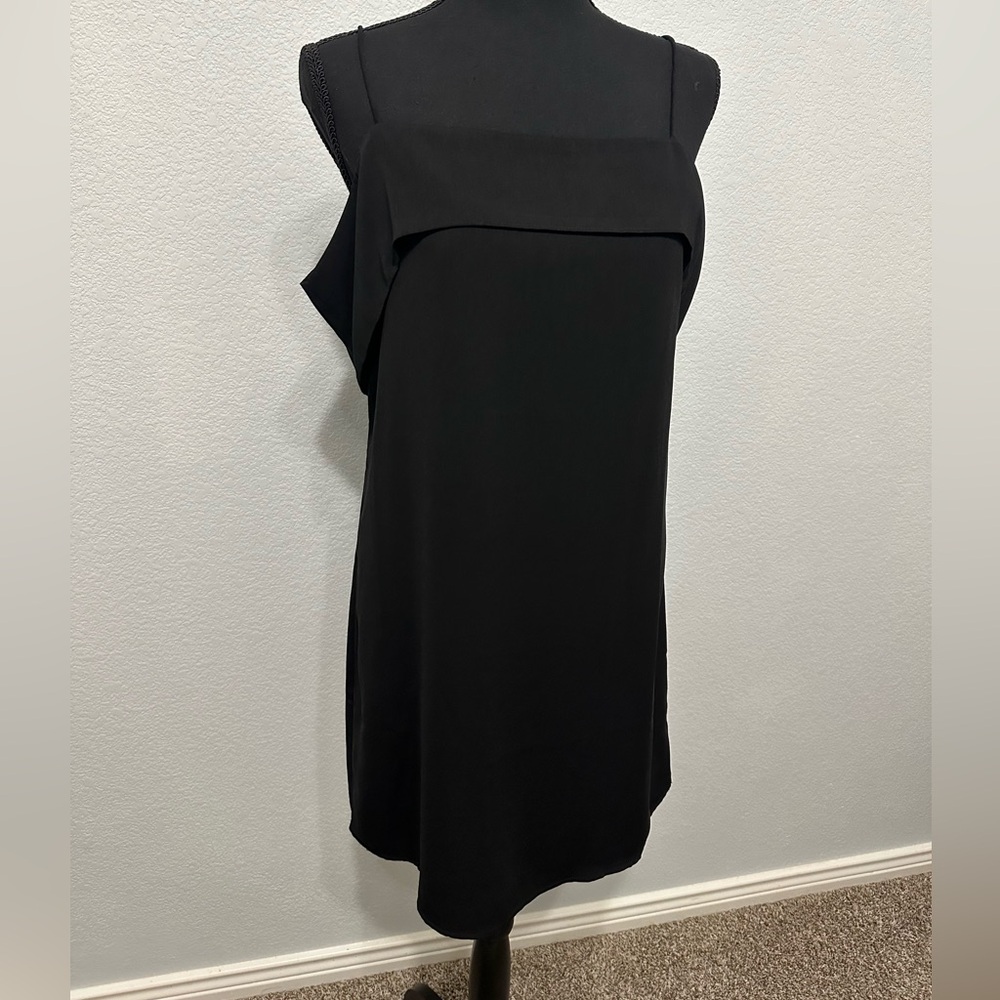 Black Semi-Formal “Cold Shoulder” Cocktail Dress